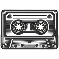Cassette Tape Hand Drawn Art vector