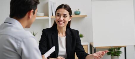Career advisor offering guidance on goal setting and strategic planning for professional growth photo