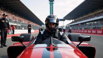 Racing professional specializing in Formula One competition driving photo