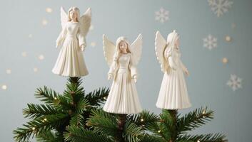 Angelic tree toppers bring a tranquil and beautiful touch to festive holiday displays photo