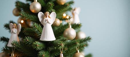 Angelic tree toppers bring a tranquil and beautiful touch to festive holiday displays photo