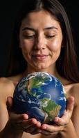 Nurturing Mother Earth depicted in an image with global focus photo