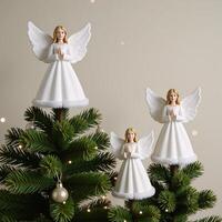 Angelic tree toppers bring a tranquil and beautiful touch to festive holiday displays photo