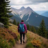 Hiking adventure with a romantic duo photo