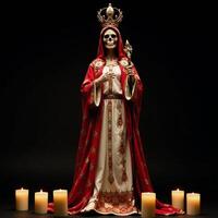 Image of La Santa Muerte The Holy Death deity represented as a skeletal figure photo