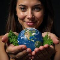 Nurturing Mother Earth depicted in an image with global focus photo