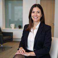 Portrait depicting a smiling businesswoman photo