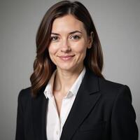 Portrayal of an elegant businesswoman in professional attire photo