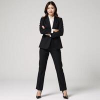 Businesswoman stands with confidence Portrait photo
