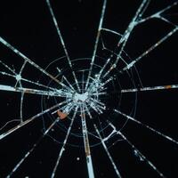 A brokenglass effect with Matrixstyle distortions and colorful glitches on a fractured textured abstract background in an illustrative style abstract cracked screen photo
