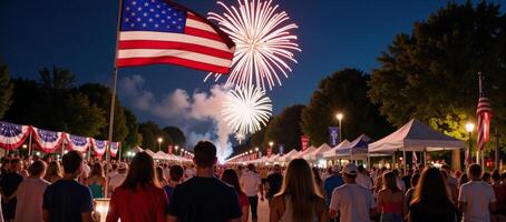 Celebration of USA Independence Day on 4th of July photo