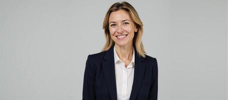 A successful careeroriented middleaged female executive working in finance or HR industry photo
