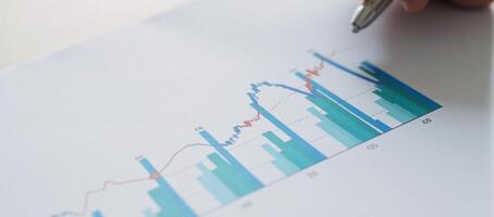 Investment finance visualization stock market growth chart for business and exchange performance photo