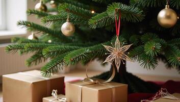Ornamentshaped Christmas tree assembly puzzle for a festive holiday celebration with unique designs photo