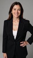 Portrait of a professionallooking woman in a corporate setting photo