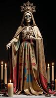 Image of La Santa Muerte The Holy Death deity represented as a skeletal figure photo