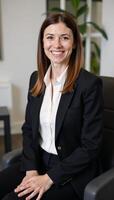 Portrait depicting a smiling businesswoman photo
