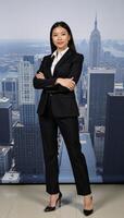 Businesswoman posed with confidence photo