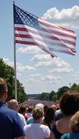 Backdrop featuring Independence Day theme with USA Flag imagery photo