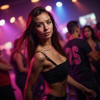 Woman at a Nightclub Nightlife Scene photo