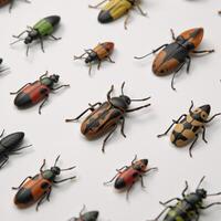 A bugthemed sticker set featuring various intricate insect illustrations photo