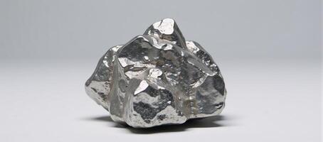 Raw Lithium Ore textured illustration showcases rugged and reflective metallic surfaces photo