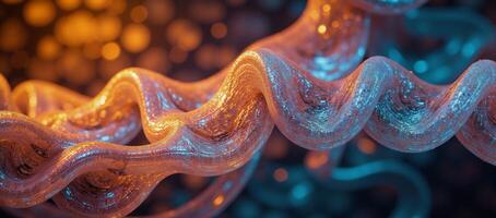Vibrant abstract wallpaper featuring a shimmering flow of colorful sparks and shining highlights photo