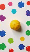 Incorporate colorful blobs with doodle texture for an energetic design photo