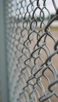 Industrial park Metal chainlink fence for security photo