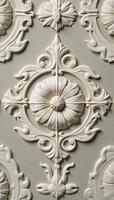 Baroque floral design with muted tones photo