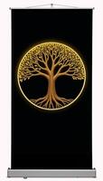 A circular banner illustrates a golden tree against a black background symbolizing the Tree of Life photo