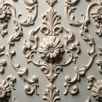 Baroque floral design with muted tones photo