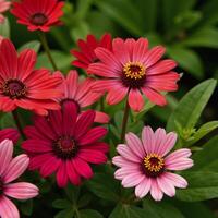 A captivating botanical display of vibrant flowering plants in a stunning garden arrangement photo