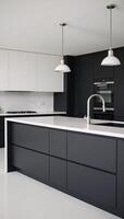 Modern smart home kitchen design with sleek interiors photo