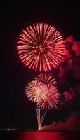 Massive firework display over festive occasion New Years Eve Independence Day Wedding photo