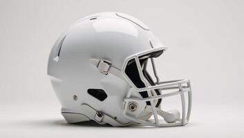 A sleek white football helmet with modern design captures both style and protection on the field photo