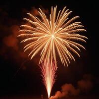 Stunning gold metallic firework display photo