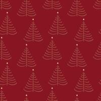 Seamless pattern of Christmas products and a Christmas tree. A hand drawn illustration. vector