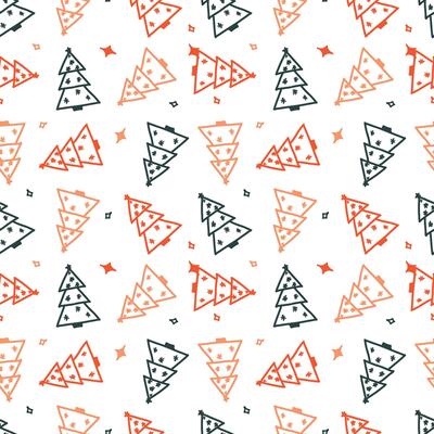 Funny Christmas tree drawings. fun painted for fabric or gift wrapping.