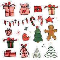 Christmas products on a white background. A set for creativity. vector