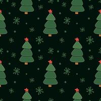 Seamless pattern of products for the new year and Christmas tree. A hand drawn illustration. vector