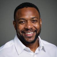 Portrait of a happy African American gentleman photo