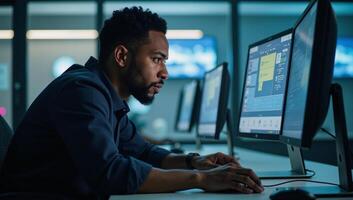 Cybersecurity threat from an AfricanAmerican viewpoint digital safeguarding photo