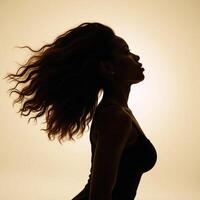 Empowered African American woman silhouette symbolizing progress and influence embodying hope photo
