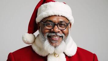 Joyful AfricanAmerican representation as Santa Claus photo