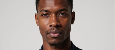 A vibrant portrait showcases an abstracted image of a young African American man set against a light backdrop with lively decorative wave patterns photo