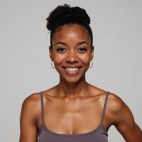 Portrait of a smiling African American woman as an adult photo