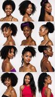 Nine distinct AfricanAmerican hairstyles displayed with unique styling emphasizing various textures and hair accessories that celebrate diversity photo