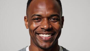 A smiling middleaged African American man is depicted photo