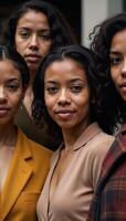 A group of African American individuals gathered together photo